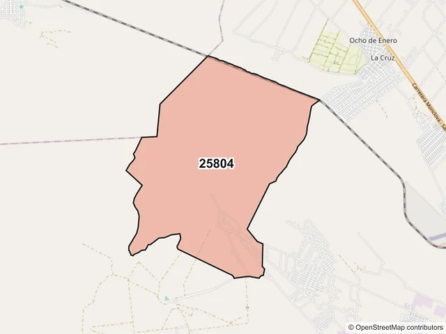 Mapa del código postal 25804, Frontera, Coahuila de Zaragoza