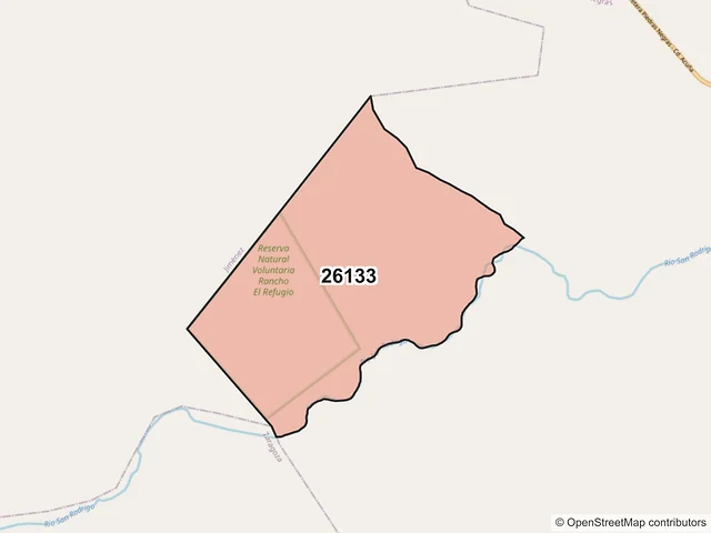 Mapa del código postal 26133, Piedras Negras, Coahuila de Zaragoza