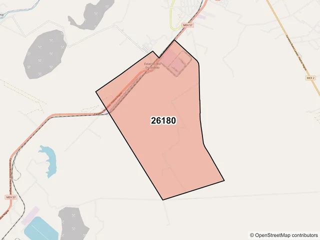 Mapa del código postal 26180, Nava, Coahuila de Zaragoza