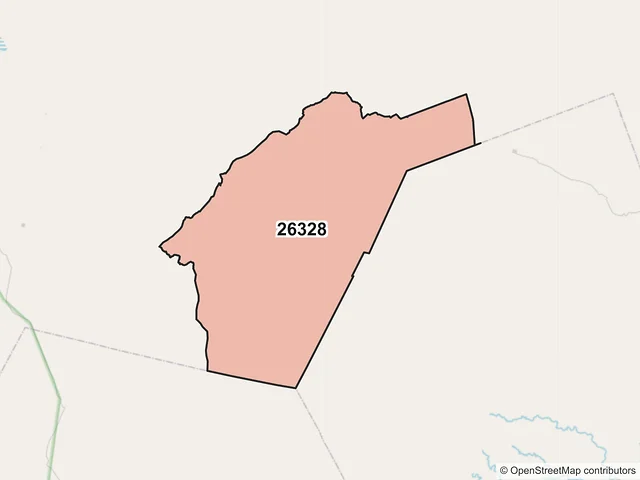 Mapa del código postal 26328, Acuña, Coahuila de Zaragoza