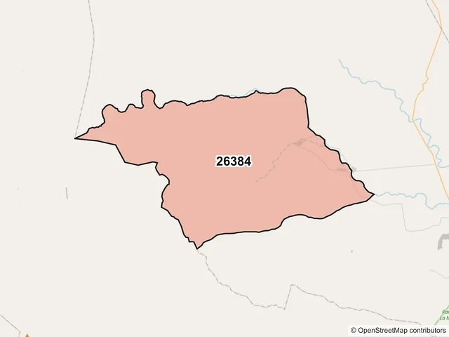 Mapa del código postal 26384, Múzquiz, Coahuila de Zaragoza