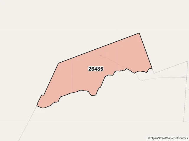 Mapa del código postal 26485, Zaragoza, Coahuila de Zaragoza