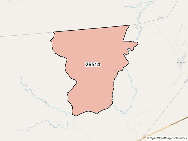 Mapa del código postal 26514, Morelos, Coahuila de Zaragoza