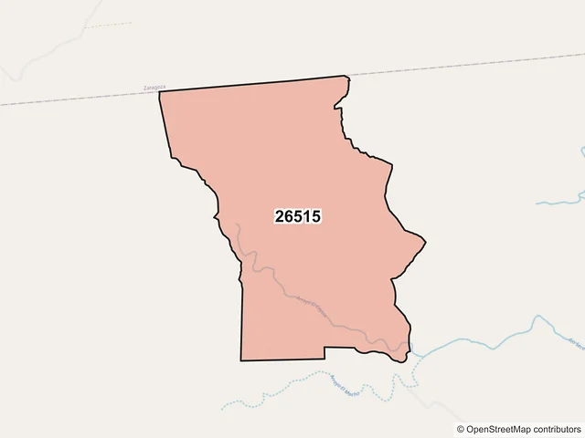 Mapa del código postal 26515, Morelos, Coahuila de Zaragoza