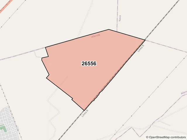 Mapa del código postal 26556, Allende, Coahuila de Zaragoza