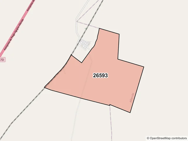 Mapa del código postal 26593, Allende, Coahuila de Zaragoza