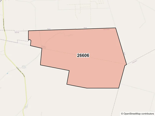 Mapa del código postal 26606, Villa Unión, Coahuila de Zaragoza