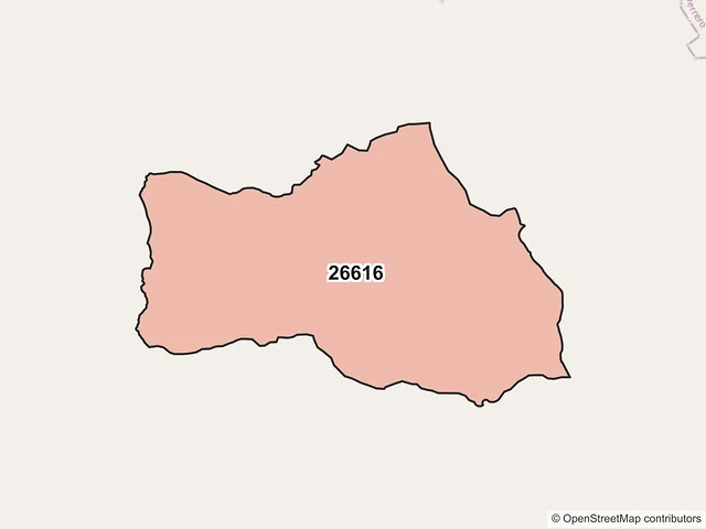 Mapa del código postal 26616, Villa Unión, Coahuila de Zaragoza