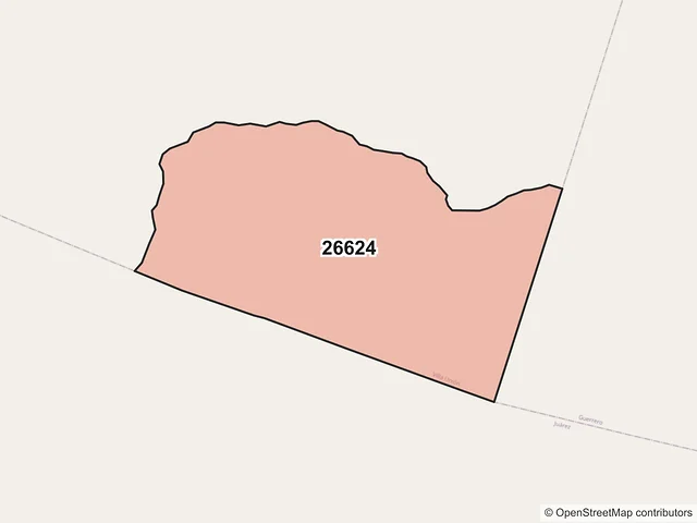 Mapa del código postal 26624, Villa Unión, Coahuila de Zaragoza
