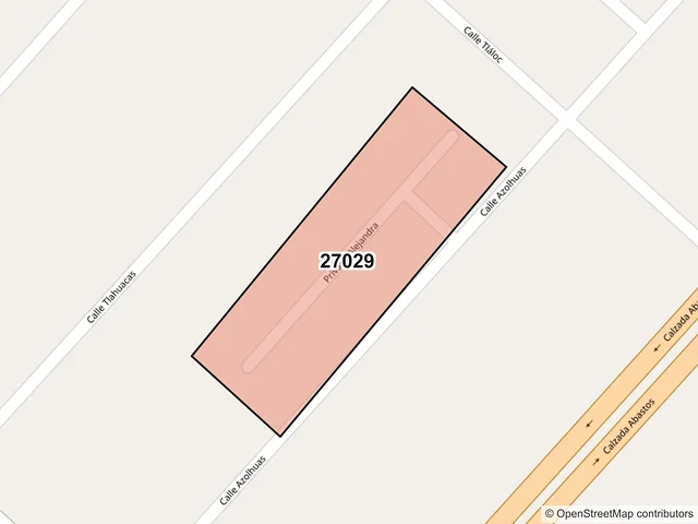 Mapa del código postal 27029, Torreón, Coahuila de Zaragoza
