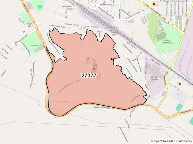 Mapa del código postal 27377, Torreón, Coahuila de Zaragoza