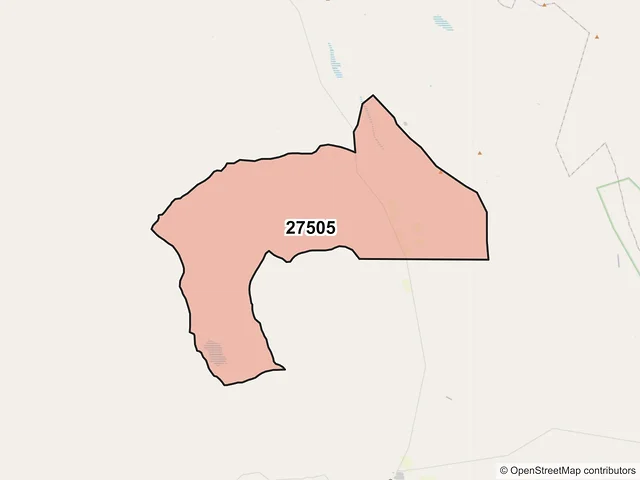 Mapa del código postal 27505, Ocampo, Coahuila de Zaragoza