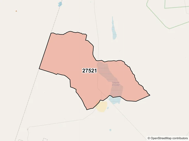 Mapa del código postal 27521, Ocampo, Coahuila de Zaragoza