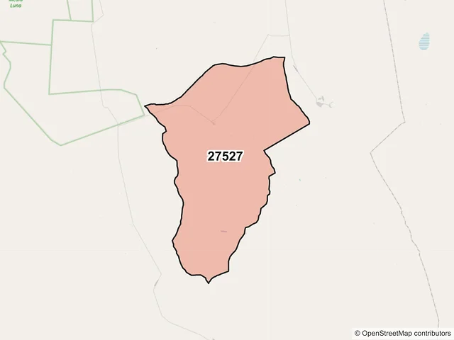 Mapa del código postal 27527, Ocampo, Coahuila de Zaragoza