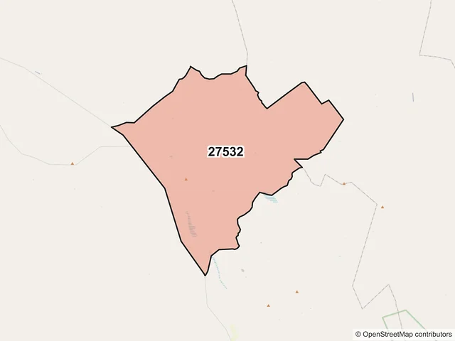 Mapa del código postal 27532, Ocampo, Coahuila de Zaragoza