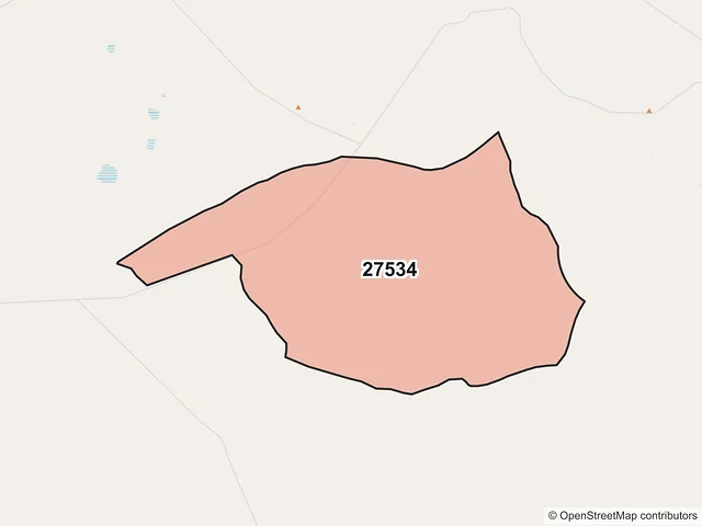 Mapa del código postal 27534, Ocampo, Coahuila de Zaragoza