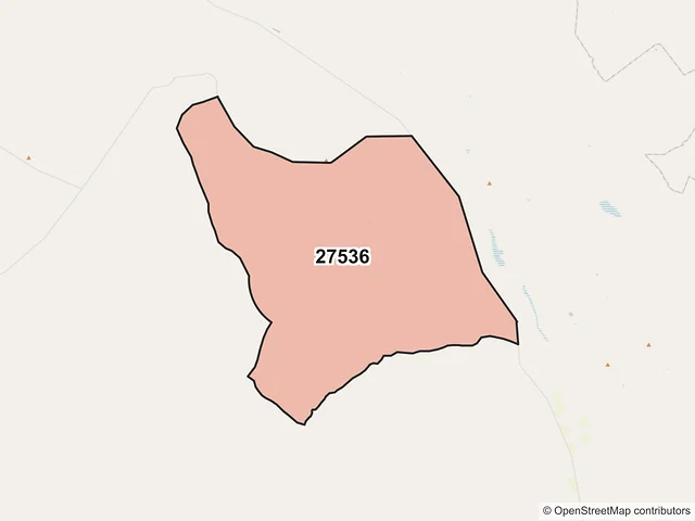Mapa del código postal 27536, Ocampo, Coahuila de Zaragoza