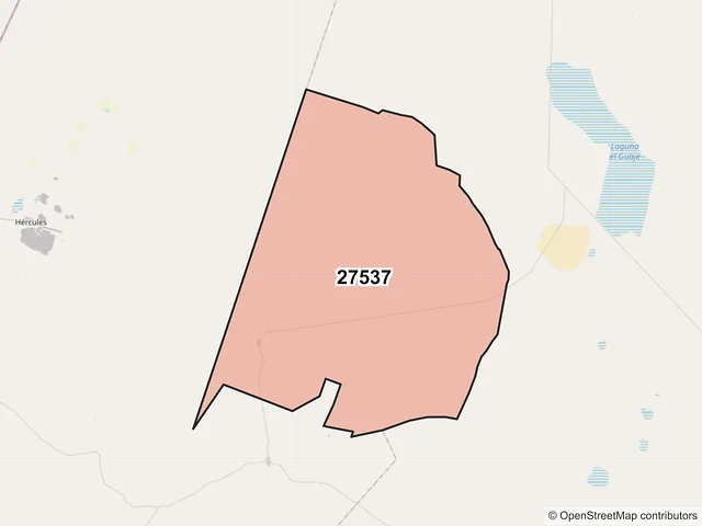 Mapa del código postal 27537, Ocampo, Coahuila de Zaragoza