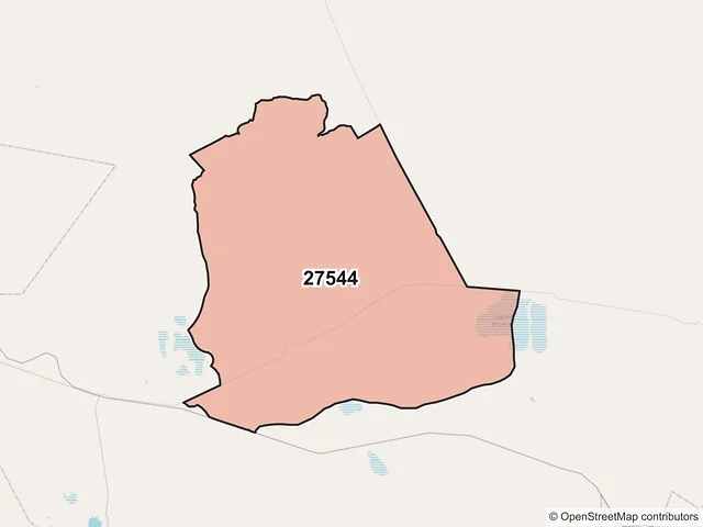 Mapa del código postal 27544, Ocampo, Coahuila de Zaragoza