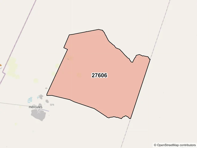 Mapa del código postal 27606, Sierra Mojada, Coahuila de Zaragoza