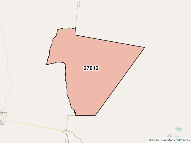 Mapa del código postal 27612, Sierra Mojada, Coahuila de Zaragoza