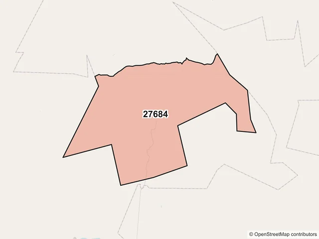 Mapa del código postal 27684, Cuatro Ciénegas, Coahuila de Zaragoza