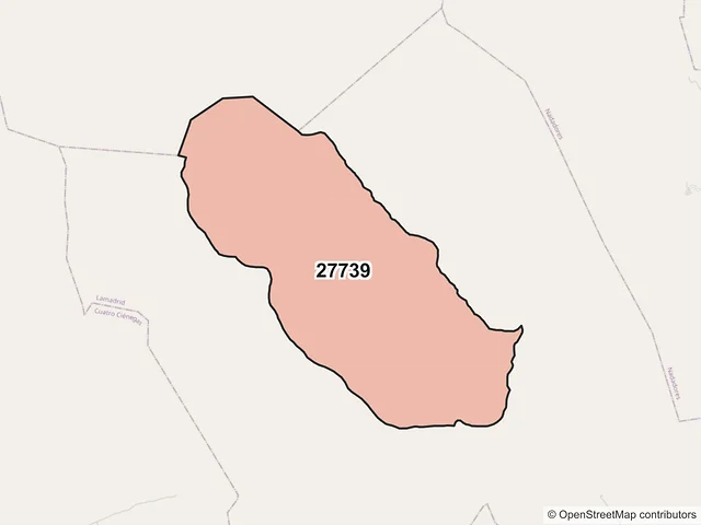 Mapa del código postal 27739, Lamadrid, Coahuila de Zaragoza