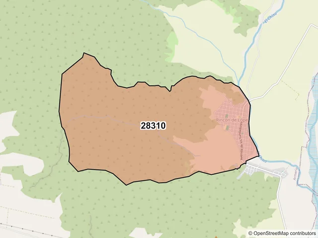 Mapa del código postal 28310, Armería, Colima