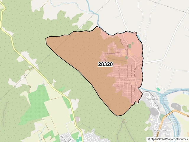 Mapa del código postal 28320, Armería, Colima