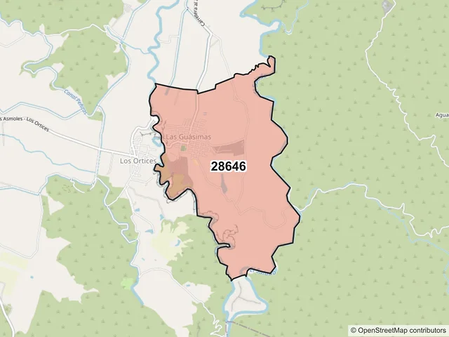 Mapa del código postal 28646, Colima, Colima
