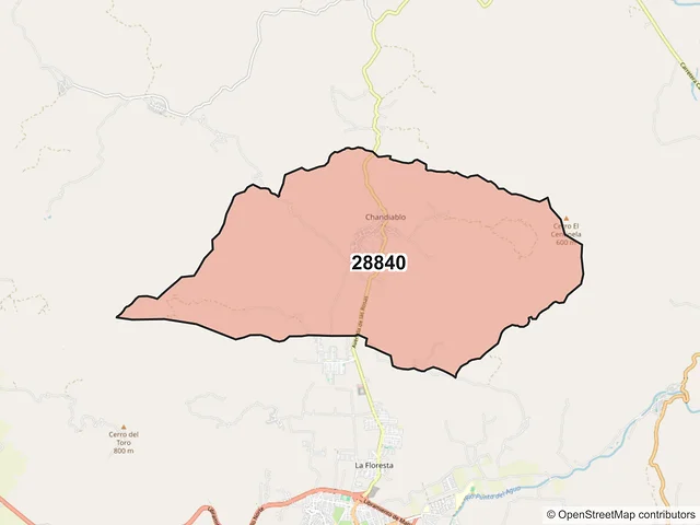 Mapa del código postal 28840, Manzanillo, Colima