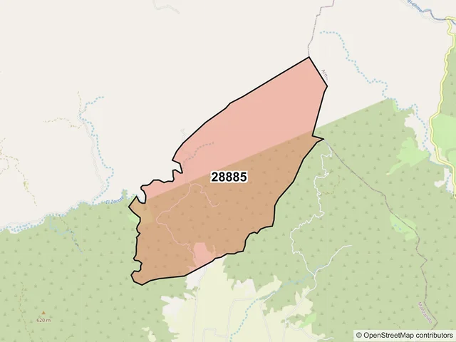 Mapa del código postal 28885, Manzanillo, Colima