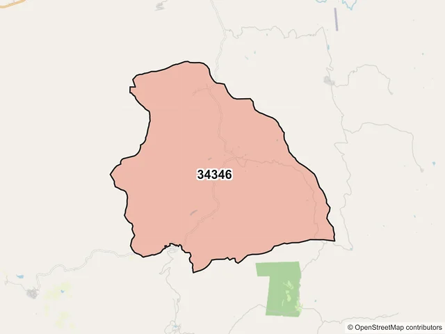 Mapa del código postal 34346, Durango, Durango