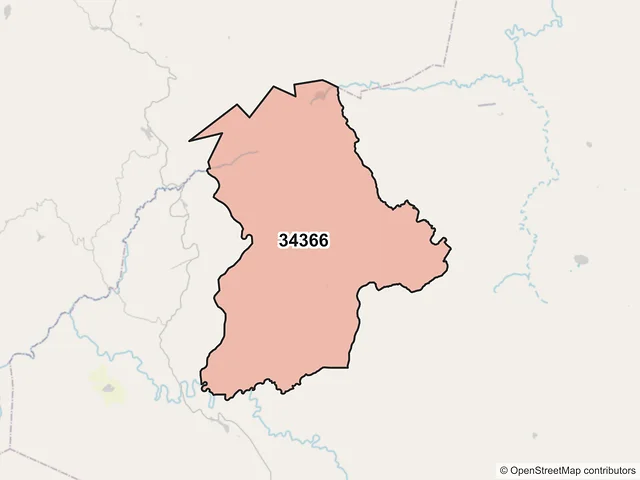 Mapa del código postal 34366, Durango, Durango