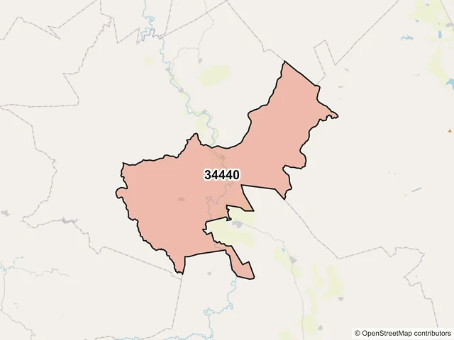 Mapa del código postal 34440, Canatlán, Durango