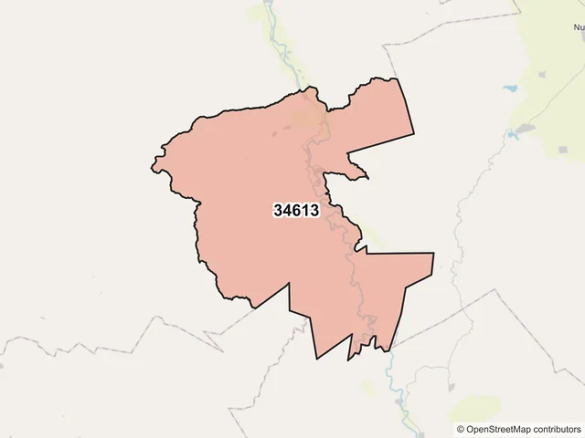 Mapa del código postal 34613, Santiago Papasquiaro, Durango