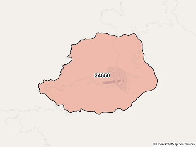 Mapa del código postal 34650, Otáez, Durango