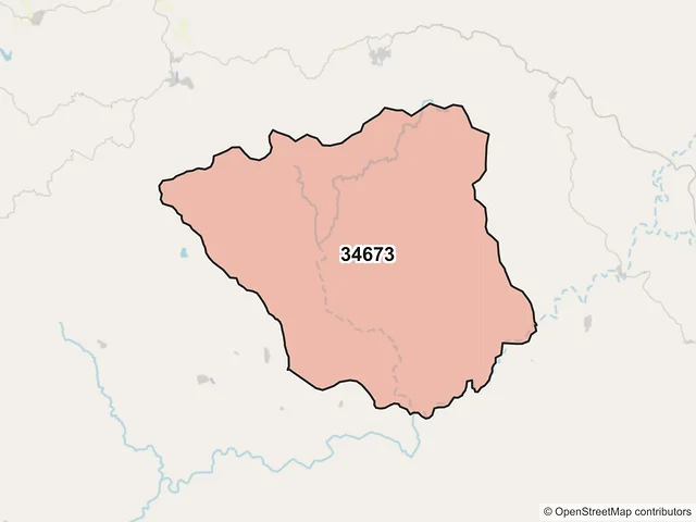 Mapa del código postal 34673, San Dimas, Durango