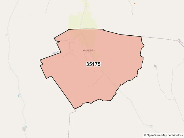 Mapa del código postal 35175, Lerdo, Durango