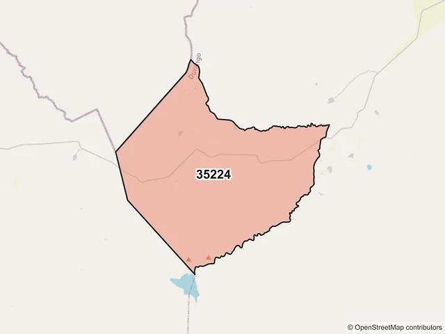 Mapa del código postal 35224, Mapimí, Durango