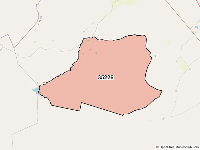 Mapa del código postal 35226, Mapimí, Durango