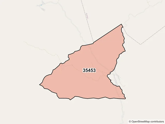Mapa del código postal 35453, San Bernardo, Durango