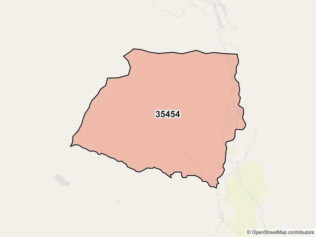 Mapa del código postal 35454, San Bernardo, Durango
