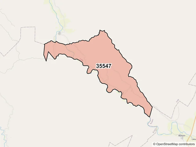 Mapa del código postal 35547, Indé, Durango