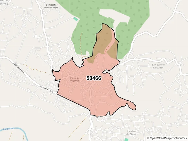 Mapa del código postal 50466, Atlacomulco, México