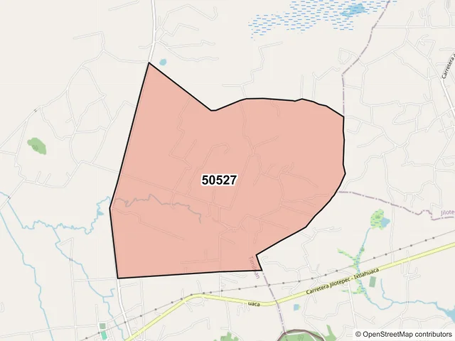 Mapa del código postal 50527, Timilpan, México
