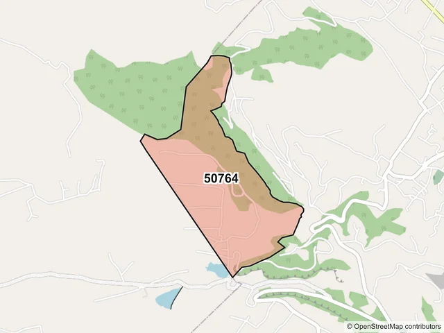 Mapa del código postal 50764, Ixtlahuaca, México