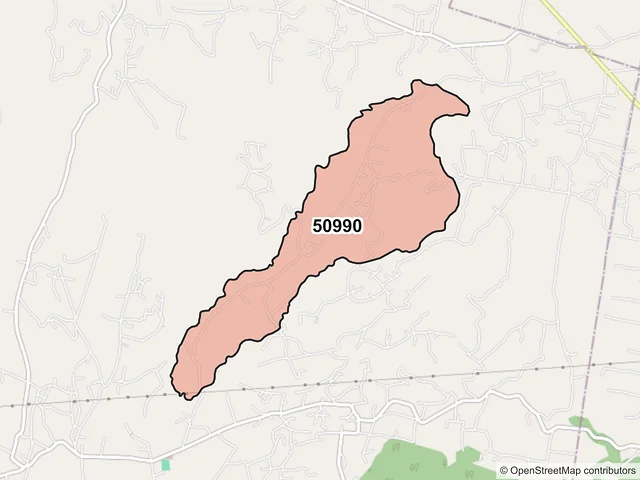 Mapa del código postal 50990, Villa Victoria, México