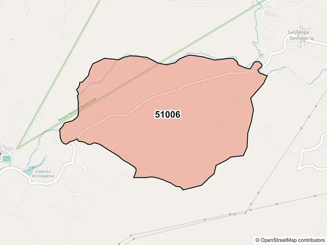 Mapa del código postal 51006, Villa de Allende, México