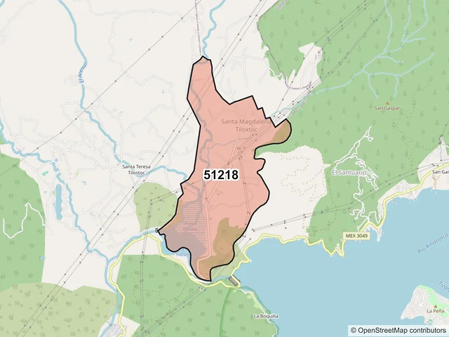 Mapa del código postal 51218, Valle de Bravo, México